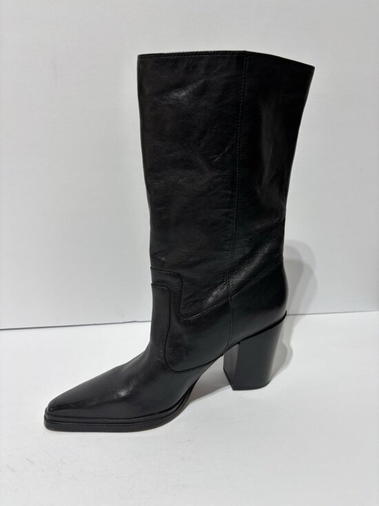 Franco Sarto Women’s Jaxon Black Leather Boots, Size 8.5 M - Picture 2 of 6